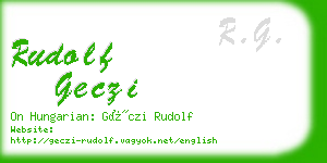 rudolf geczi business card